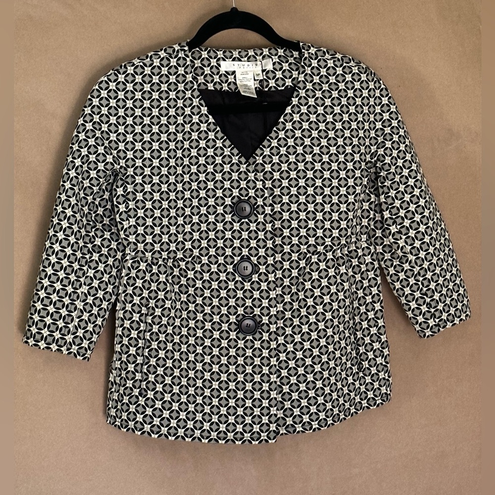NWT Studio M jacquard cropped jacket Size SP